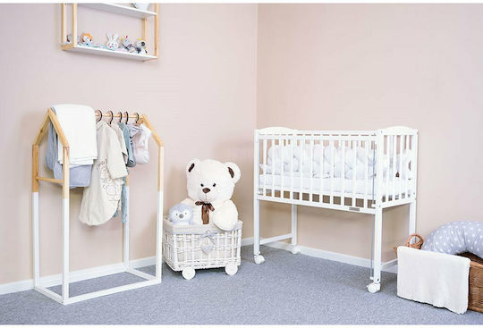 New Baby Polymorphic Baby Crib Mateo White with Wheels