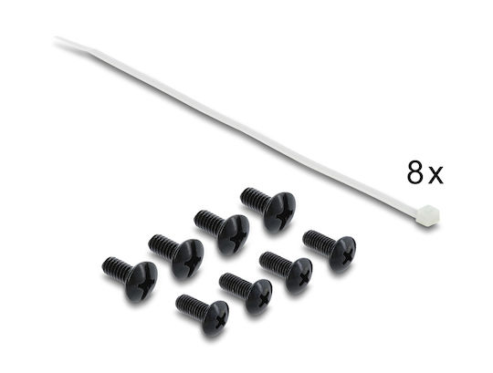 DeLock Patch Panel Unshielded για Rack 1U 19" 24 Θυρών Μαύρο