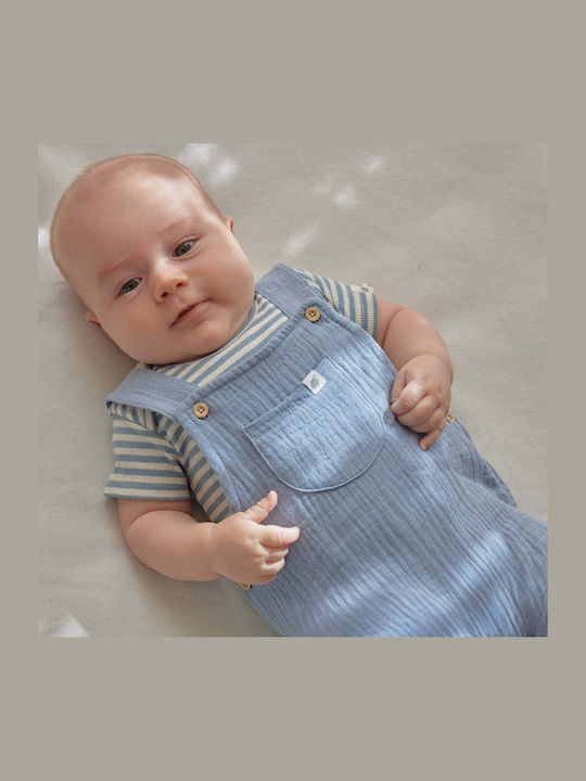 Little Dutch Stripe Onesie Stone Blue