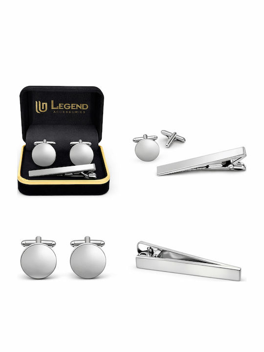 Legend Accessories Маншетници от Inox в Сребрист Цвят