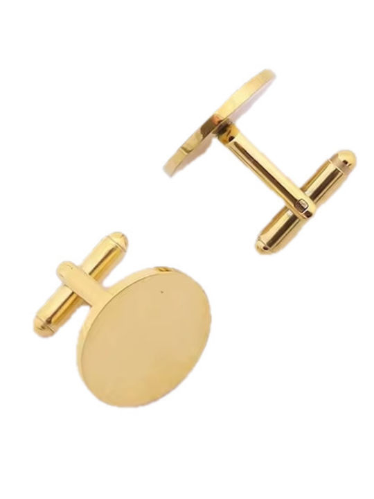 Legend Accessories Μανικετόκουμπα από Ατσάλι σε Χρυσό Χρώμα