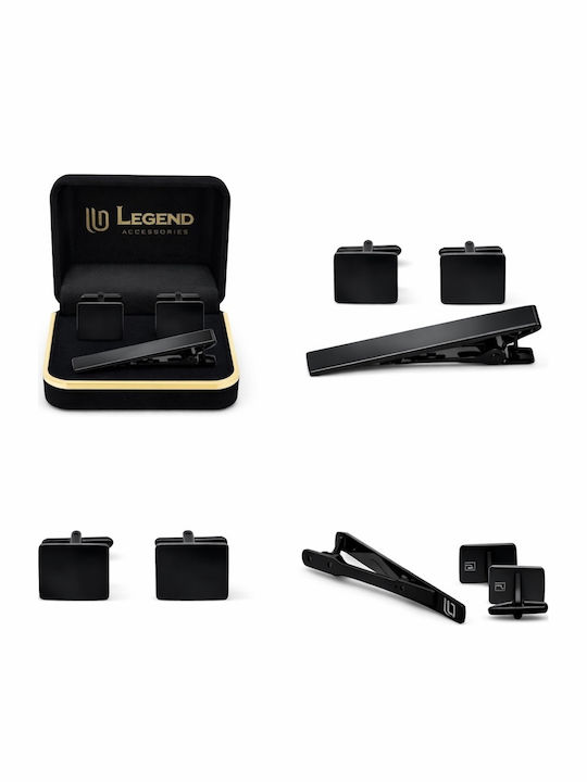 Legend Accessories Butoni Din Otel În Culoare Neagră