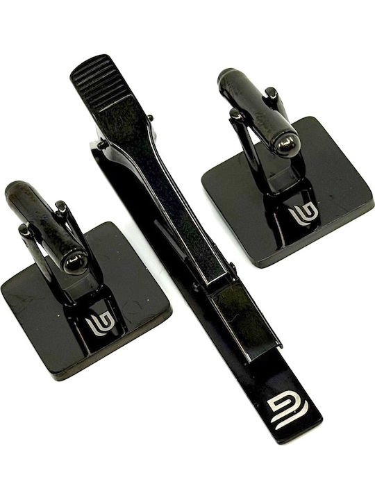 Legend Accessories Cufflinks Made Of Steel In Black Colour