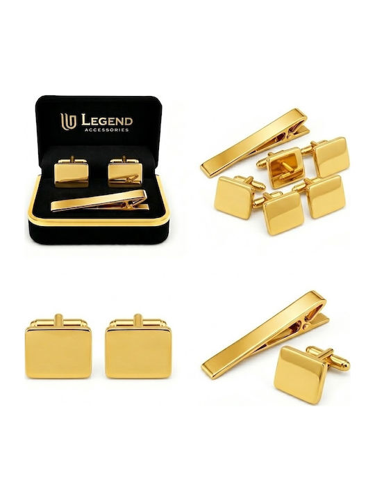 Legend Accessories Cufflinks Made Of Steel In Gold Colour