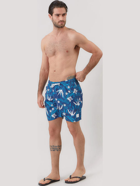 Men's Swim Shorts Blue Floral