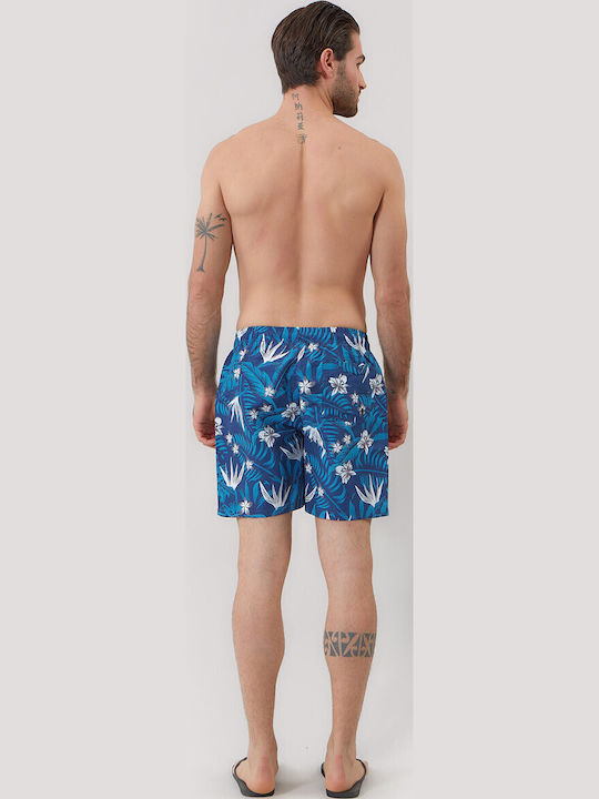 Men's Swim Shorts Blue Floral