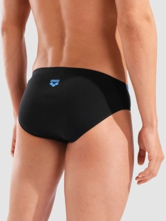 Men's Swimwear Slip Black with Patterns