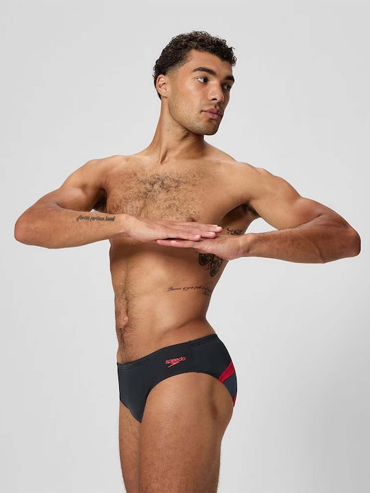 Hyperboom Herren-Bademode Slip Schwarz - Rot