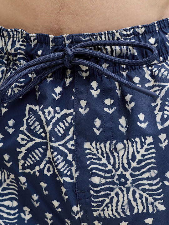 Men's Swimwear Shorts Pageant Blue Dark Blue With Patterns