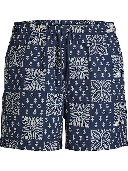 Men's Swimwear Shorts Pageant Blue Dark Blue With Patterns