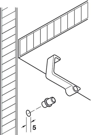 Galvanized Shelf Bracket in Silver Colour 20 Pieces