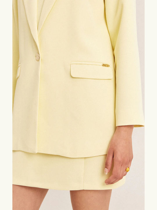 Enzzo Women's Yellow Blazer