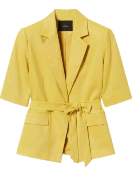 Twinset Γυναικείο Σακάκι Yellow