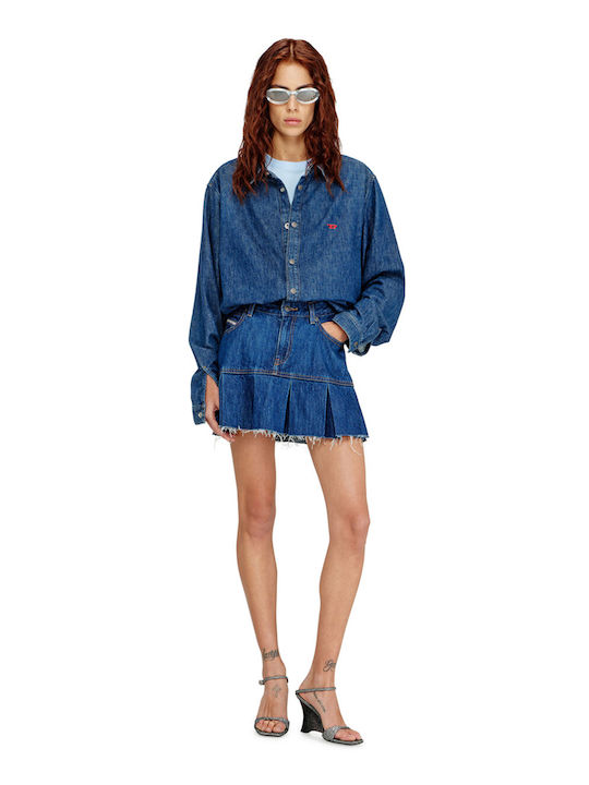 Denim Mini Rock Blau