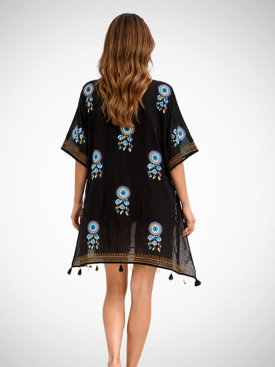 Suga Women's Mini Beach Caftan Black