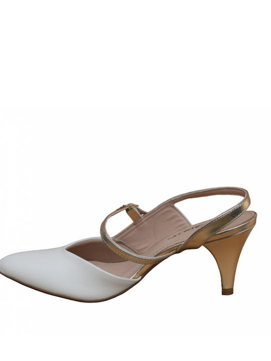 Pumps Mit Mittelhohem Weißen Absatz