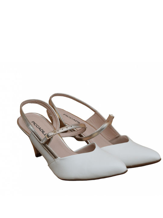 Pumps Mit Mittelhohem Weißen Absatz