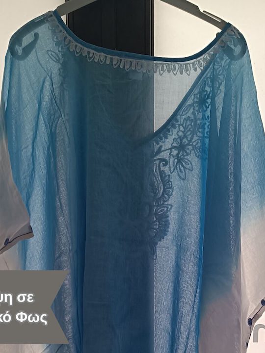 Suga Women's Beachwear Caftan Blue