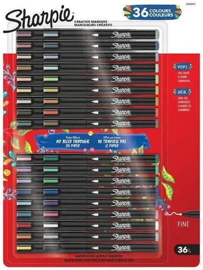 Sharpie Ακρυλικοί Μαρκαδόροι Bl36 Σετ 36τμχ