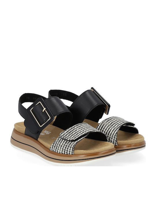Leather Women's Anatomic Black Sandals