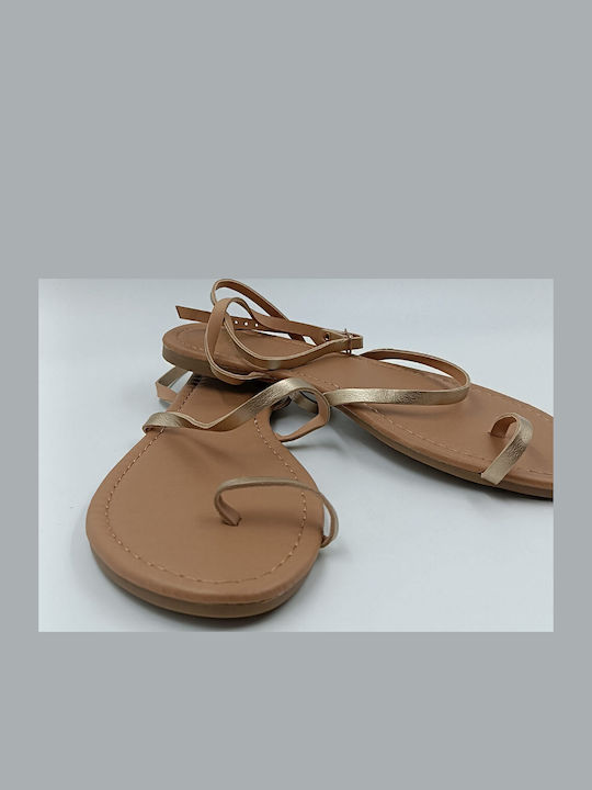 Women's Flat Sandals Gold