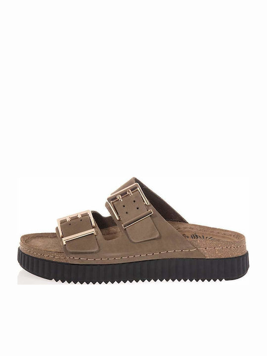 Women's Flat Sandals Flatforms Khaki