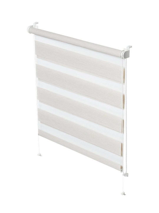 Roller Blinds Partial Blackout Double Ecru Width 61.5cm Height 140cm
