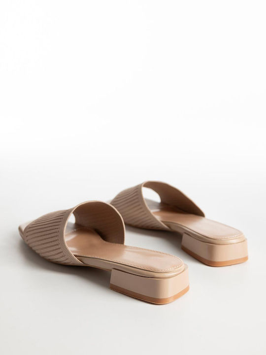 Flat Mules σε Μπεζ Χρώμα