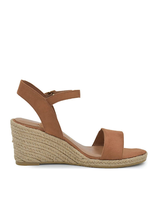 Knitted Women's Espadrilles in Brown Colour