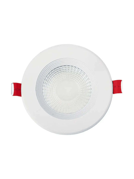 Horoz Electric Round Recessed Spot with Built-in LED and Cold White Light White