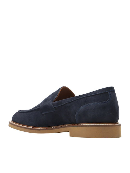 Suede Ανδρικά Loafers σε Μπλε Χρώμα