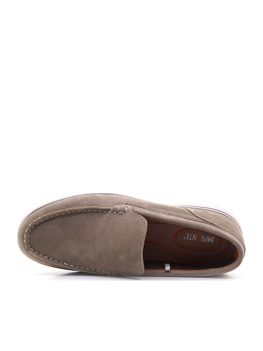 Δερμάτινα Ανδρικά Loafers σε Μπεζ Χρώμα