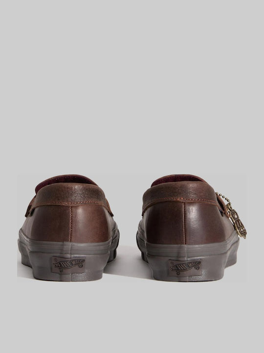 Δερμάτινα Ανδρικά Loafers σε Καφέ Χρώμα