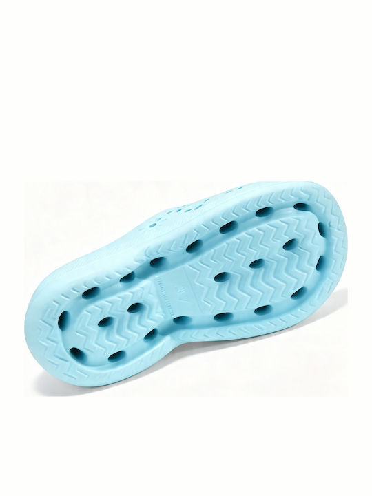 Damen Zehentrenner Mit Plattformen In Blau Farbe