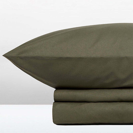 Cannon Sheet Set with 2 Pillowcases Super-Double with Elastic 160x200+33cm. Fresh Beetle 3pcs