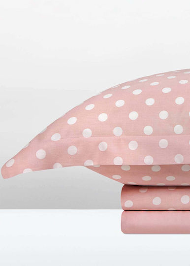 Royal Sateen Signature Dots Σετ Υπέρδιπλο 4τμχ 240x260εκ. Pink