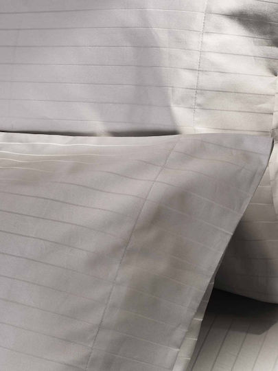 Charisma Bettwäsche-Set Überdoppel mit Gummiband 160x200+40cm. Elegance Grey 4Stück