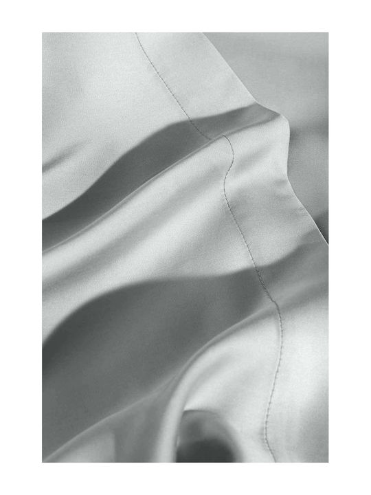 Charisma Bettwäsche-Set Überdoppel mit Gummiband 160x200+40cm. Silver 4Stück