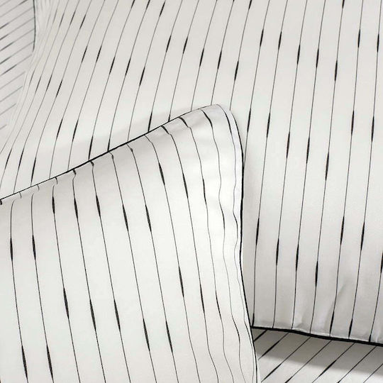 Hauz Limited Edition King Size Bed Sheets Set with Rubber Hugger 180x200+40cm White (3 Pieces)