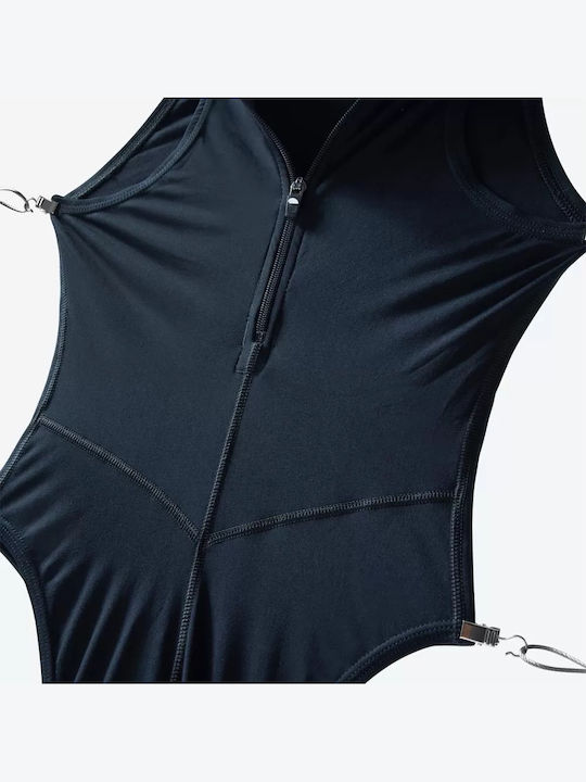 Activewear Swimsuit with Zipper Black