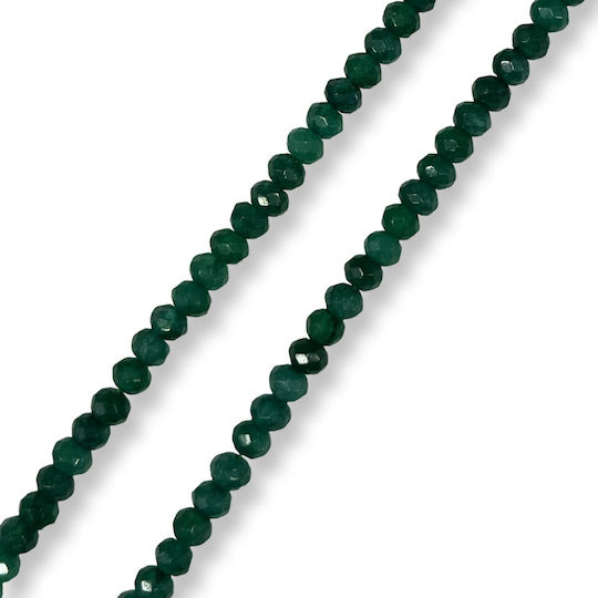 Mărgele Verzi Jade 3x4mm Fatetate