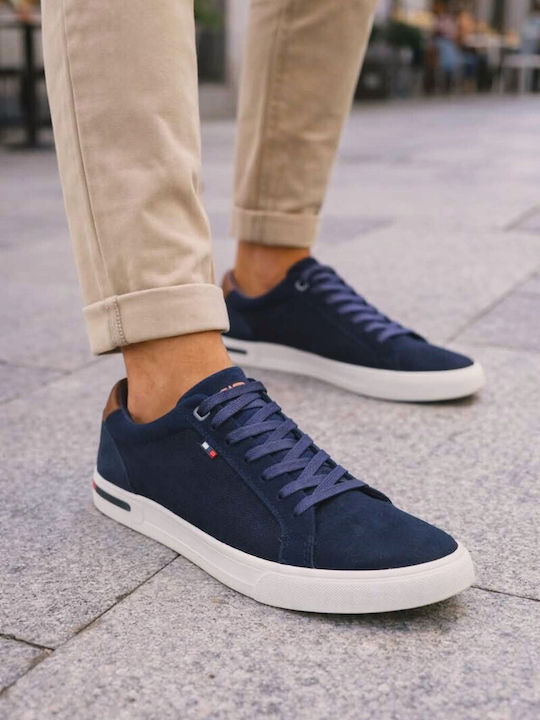 Leder Herren Freizeitschuhe Blau