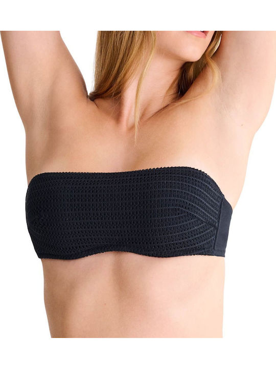 Strapless Bikini Top With Padding Black