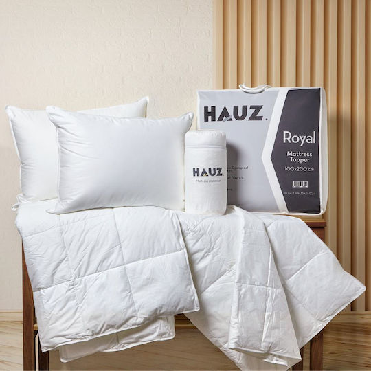 Hauz Mattress Topper Royal King Size Polyester with Elastic Straps 180x200cm