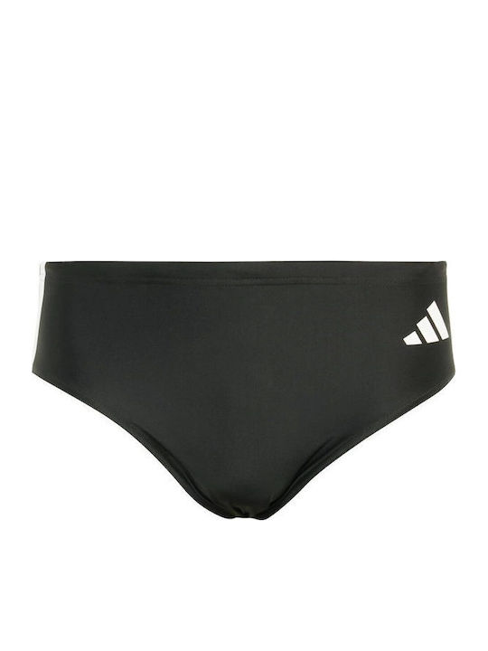 3-Stripes Ανδρικό Μαγιό Slip Black με Ρίγες