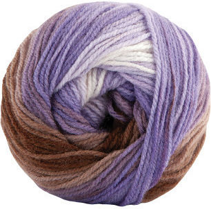 Kamgarn Papatya Batik Strickgarn Col554-23 Lila-Braun Mehrfarbig Acrilyc 100gr 360m