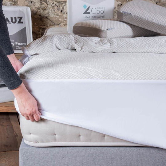 Hauz Protecție pentru Saltea King Size cu Fustă Alb 200x200cm