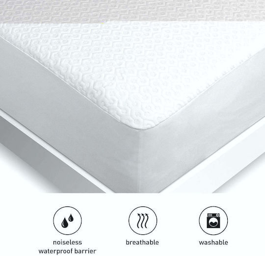 Bedgear Protecție pentru Saltea Queen cu Fustă Dri-Tec Alb 160x200cm