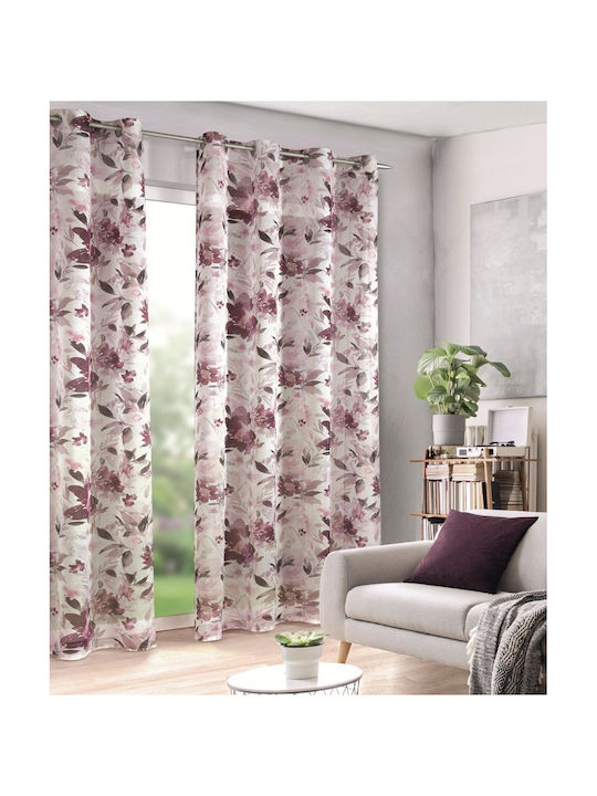 Curtain With Grommets Curtain Pink 135x280cm