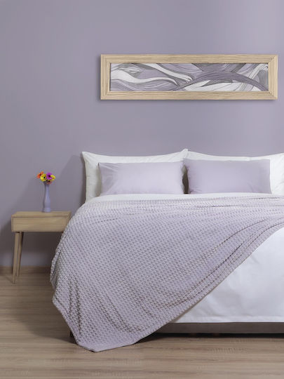 Cannon Classic Square Velvet Blanket Double 220x240cm Iris